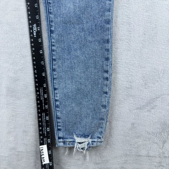 Abercrombie & Fitch Skinny Jeans SZ 26/2s Womens Ankle High Rise Distressed Blue - Picture 8 of 11